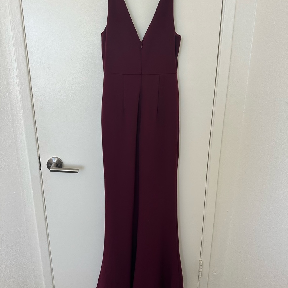 Lulus burgundy mermaid cut gown - Picture 6 of 8